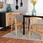 Chaise d'appoint en rotin brun Nickole