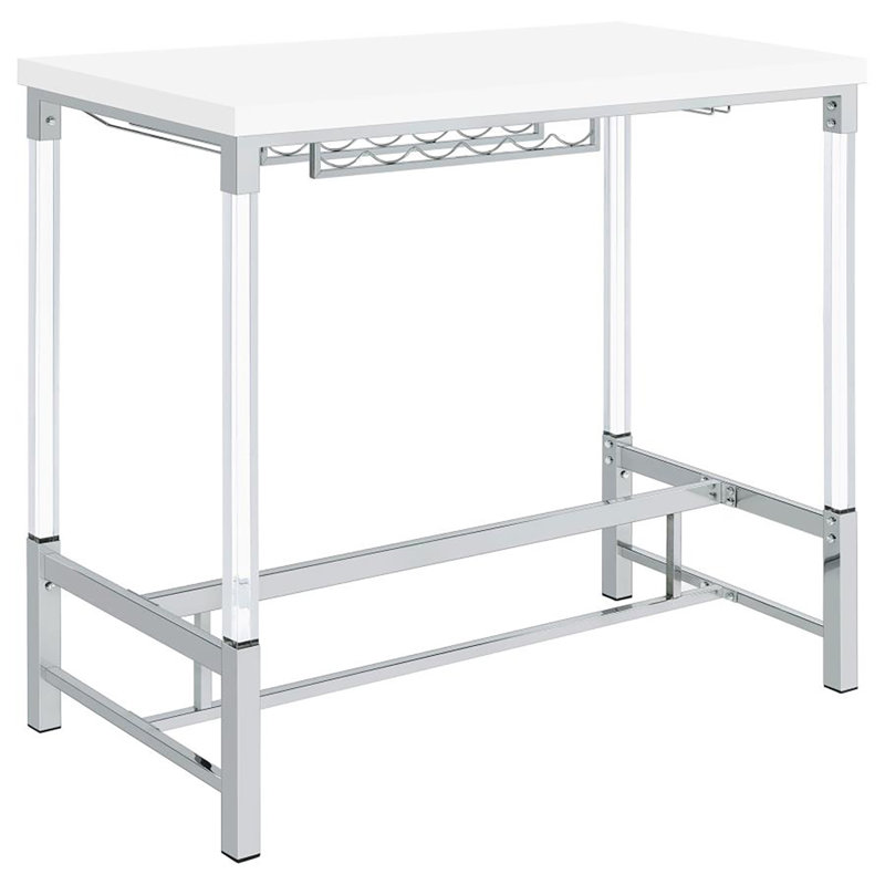 Collyn Acrylic Leg Bar Table