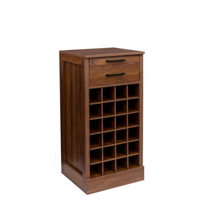 Brown Walnut Color Modular 24 Wine Bar Cabinet Buffet Cabinet