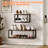Hanging Shoe Organizer,2 Pack Wall Mounted Shoe Rack Holds 12 Pairs,Space Saving Metal Wall Shoe Rack,Hanging Shoe Rack Shoe Holder for Small Space,Entryway,Closet,RV,Camper（Black)-607287459