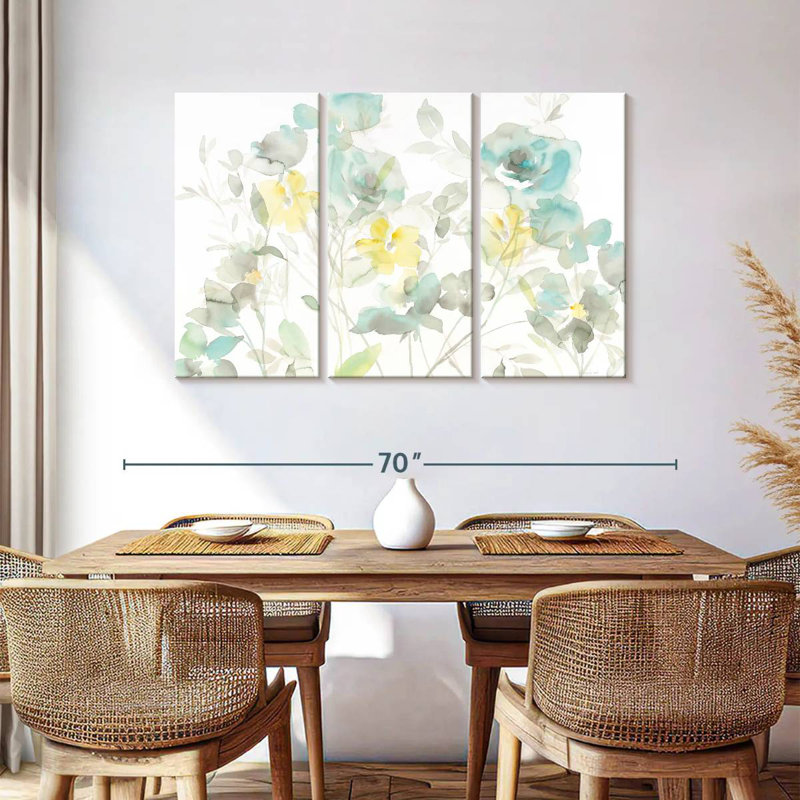 Ombres Avery Aqua Roses, H 36 po x l 57 po