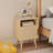 Rattan Nightstand, Side Table With Door Open Shelf,  Accent Bedside End Table With Solid Wood Legs For Bedroom, Dorm And Small Spaces
