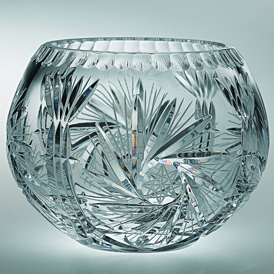 Majestic European Hand-Cut Crystal Rose Bowl, 5 Inch