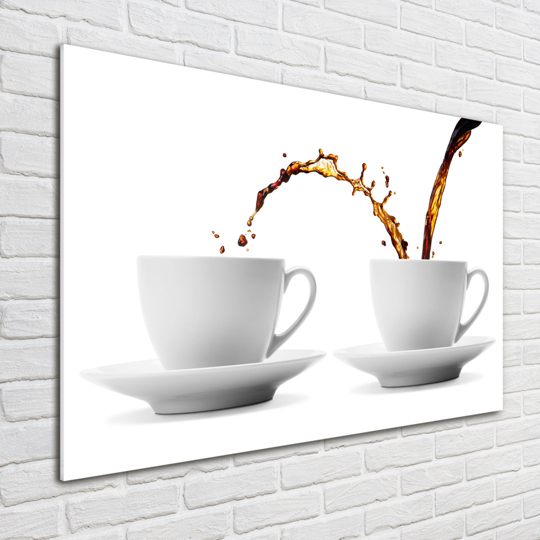 Glasbild Auslaufender Kaffee