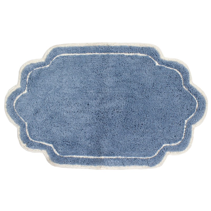 Tapis pour salle de bain Dobrinka, Bleu, 24 po x 40 po (rectangulaire)