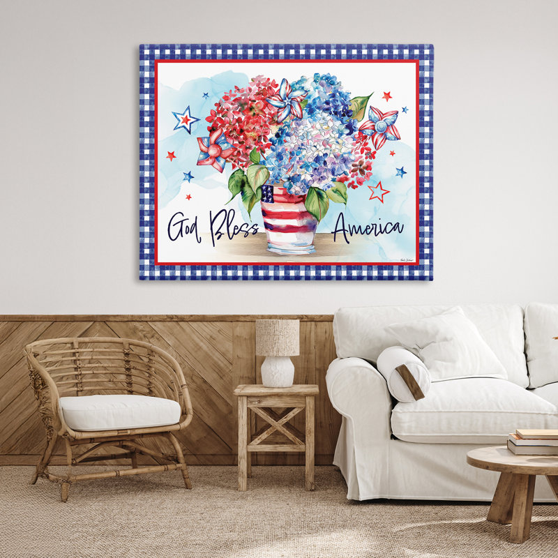 «God Bless America», toile par Nicole DeCamp, H 36 po x l 48 po