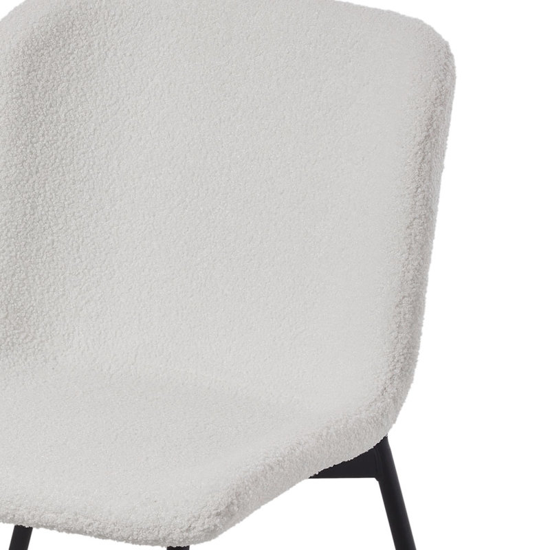 Heinen 40cm H Tufted Velvet Upholstered Wing Back Side Chair in White