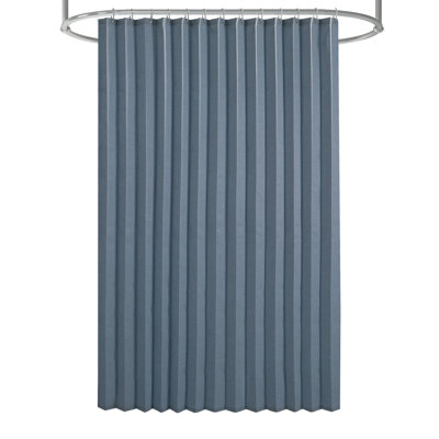 Folding Waterproof Shower Curtain,  72""W x 72""H Magnetic Fabric Shower Curtain for Bathroom -  Ebern Designs, 4C0CFAA6E28E4207B8191274B8D64F84