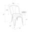 43.18cm H Slat Back Stacking Side Chair in White-1786452133