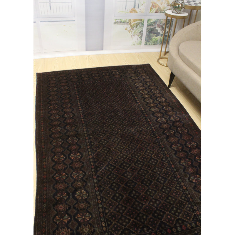 Tapis décoratif en laine noué à la main de conception unique 5 pi x 8 pi 6 po noué à la main New Age