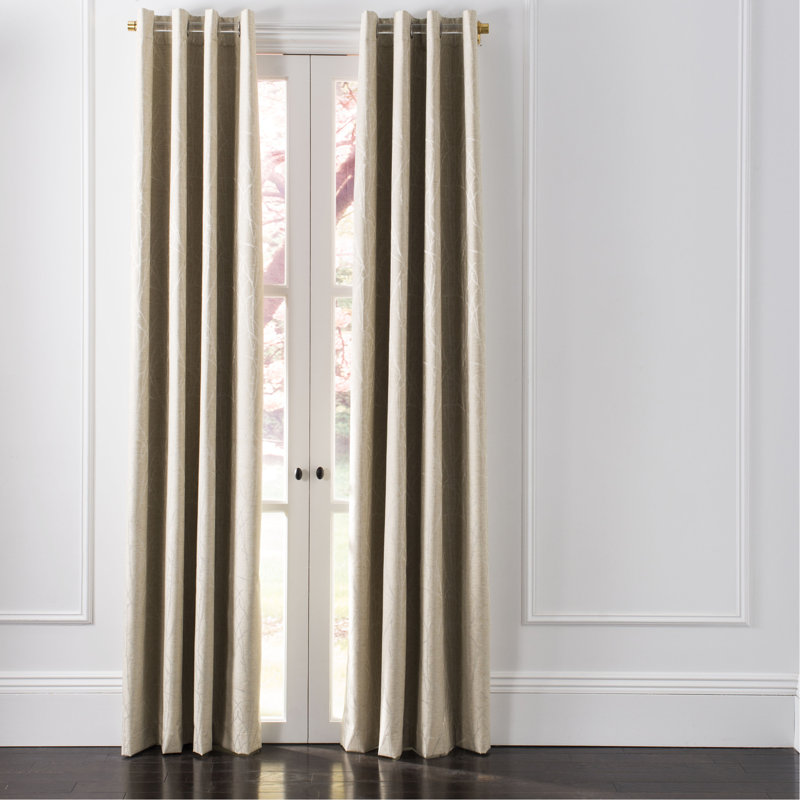 Oates Linen Blend Room Darkening Curtain Single Panel, 52" W x 96" L