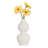 Liubomila 10" Ribbed White Ceramic Vase-95418596-95418597