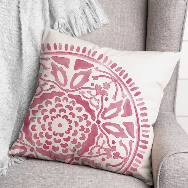 Housse et insert de coussin extérieur d'extérieur, Pink, Floral 5