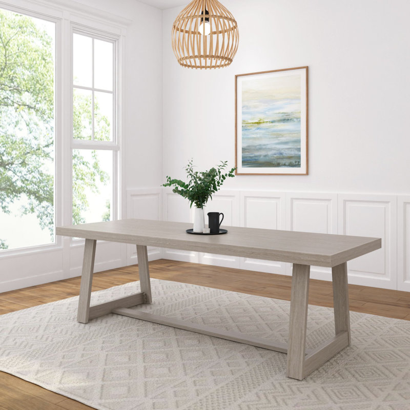 Lamontre Pine Solid Wood Dining Table, Seashell