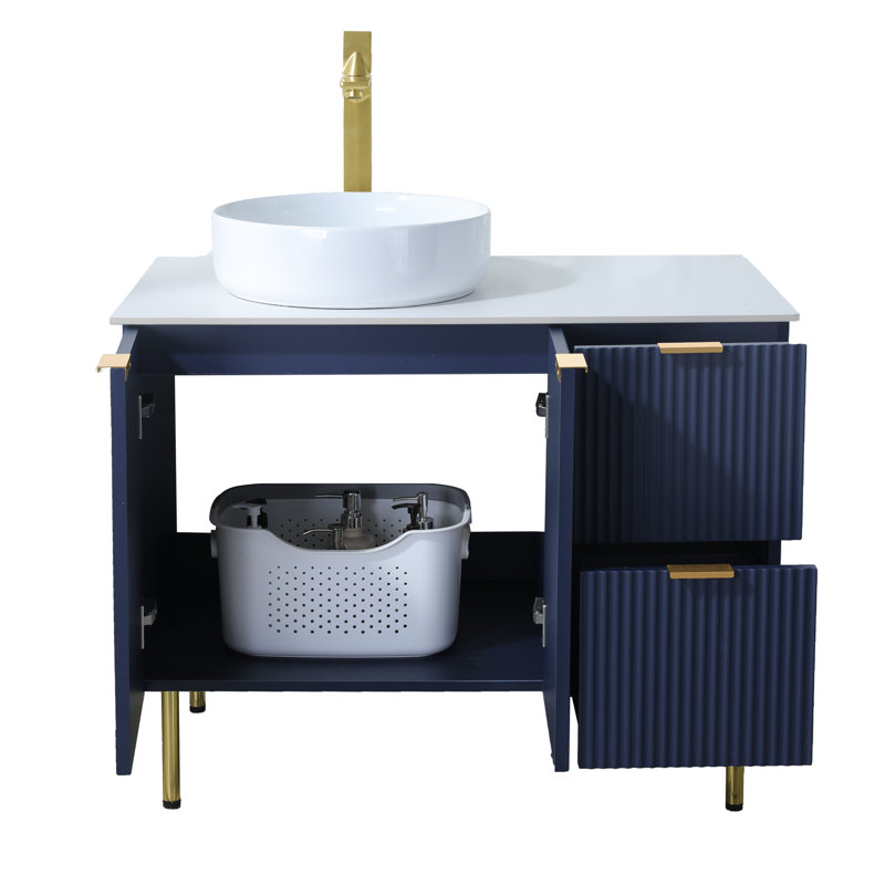 Meuble-lavabo simple 36 po avec plateau en céramique