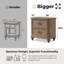 Table de chevet 2 tiroirs Cashawn avec ports USB