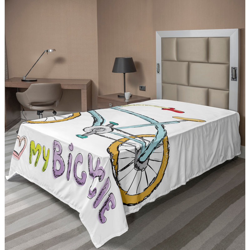 Multicolore Ambesonne, Drap plat pour lit simple TG