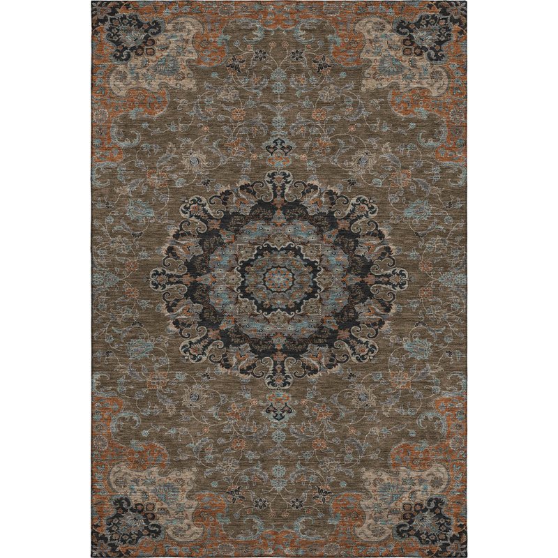 Tapis lavable à la machine de qualité supérieure Mayfield AMF2489, Chocolat, 10 pi x 14 pi