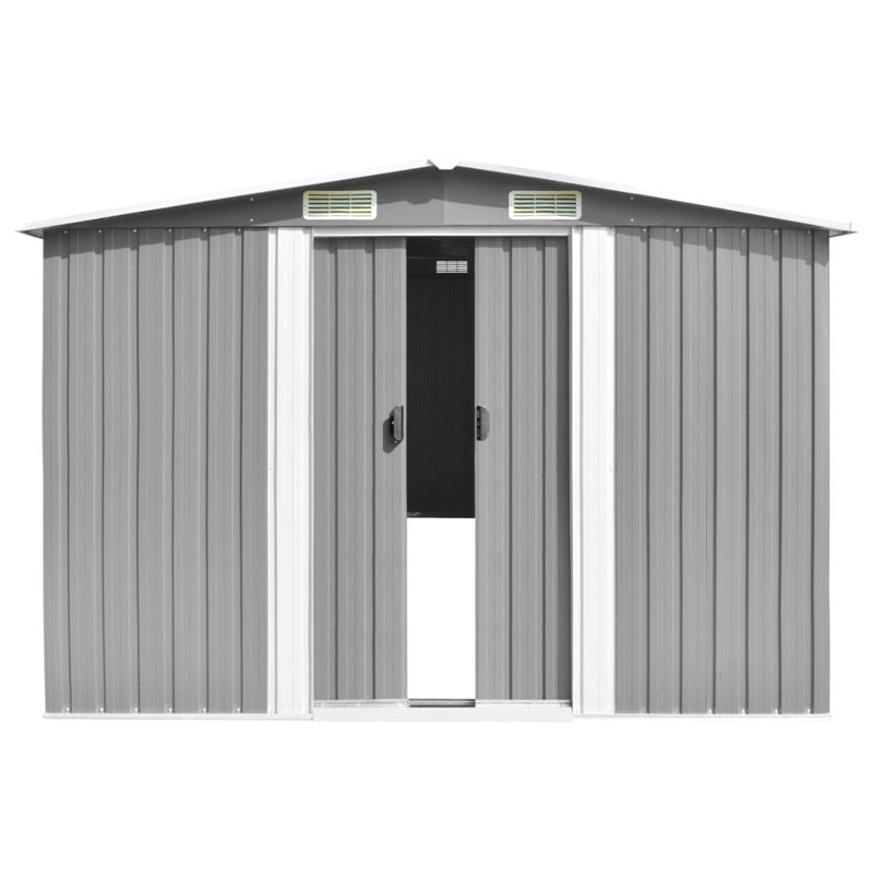 Garden Shed 257x779x181 cm Galvanised Steel, Grey