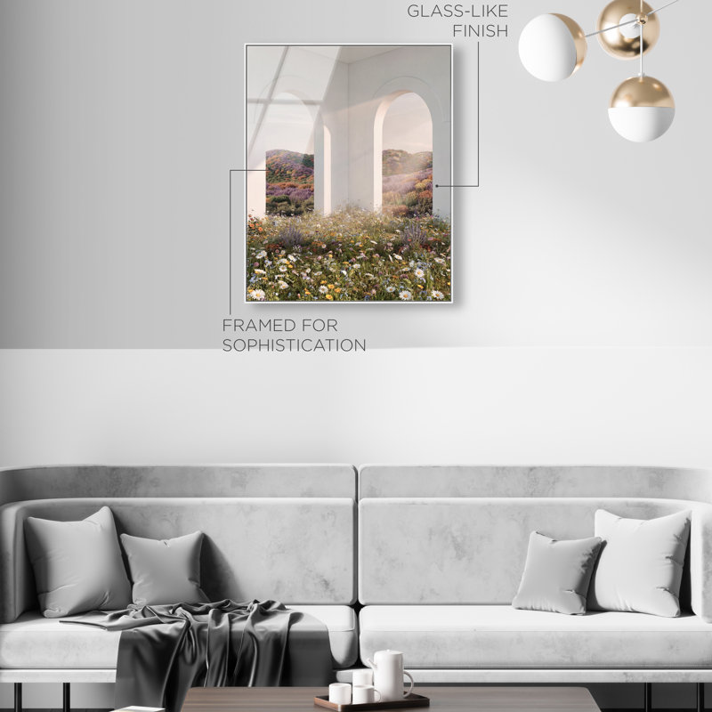 Sunlight Coming Through High-Gloss Frameless Acrylic Glass Wall Art Landscape & Nature Print by Oliver Gal, Ready to Hang, 16 x 20