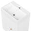 Meuble-lavabo mural 20 po avec lavabo monotrou en céramique, tiroir et tablette latérale, blanc-842952194
