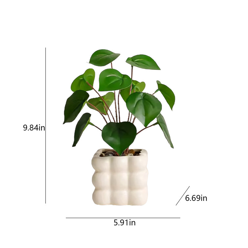Simulation de petite plante d'intérieur en pot