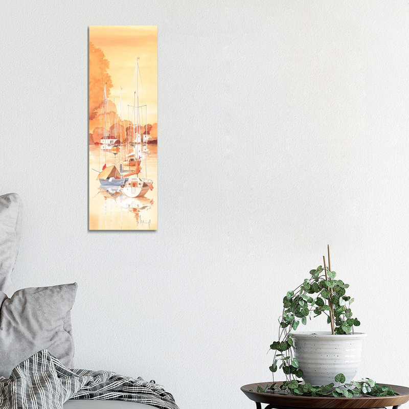 Seaside IV by Franz Heigl - Wrapped Canvas Panoramic Painting, 30.48 cm H x 91.44 cm W x 1.91 cm D
