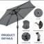 Parasol de qualité supérieure avec manivelle inclinable et protection contre les rayons UV-1614328254
