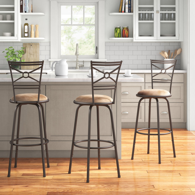 Basche Swivel Adjustable Height Bar Stool