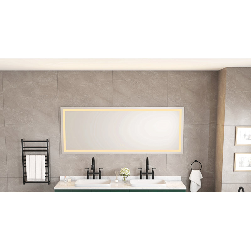 72*32 Bathroom  Led Mirror Is Multi-Functional And Each Function Is Controlled By A Smart Touch Button.