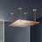 Fontana Latina Square Rose Gold Rainfall Waterfall Ceiling Mount Shower Head