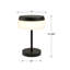 Lampe de table à DEL Prohibition - noir / blanc par RAM Game Room