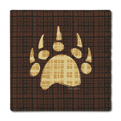 Sous-verre simple à carreaux Bear Paw