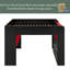 Lit superposé double en bois pleine grandeur avec bureau à hauteur réglable, garde-robe, grand espace de rangement et lumière RVB-342546529