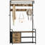Arbre d'entrée avec banc et rangement pour chaussures, portemanteau, brun rustique