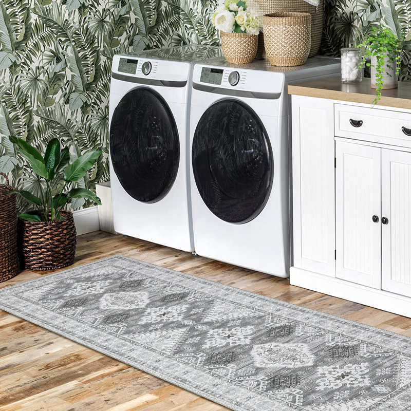 Tapis Cubillos avec envers antidérapant, Tapis de couloir 2 pi x 6 pi