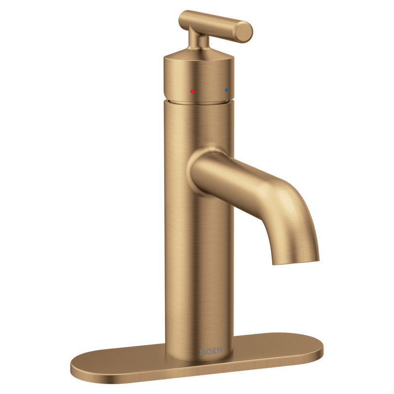 Robinet de lavabo de salle de bain moderne à une poignée et un trou Moen Gibson