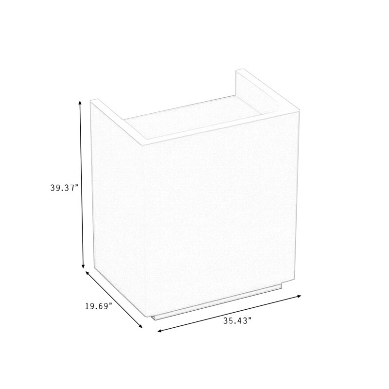 Bureau de réception rectangulaire Modern, 35.43