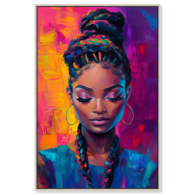 Toile «Bold Colorful Braids» par Art Remedy