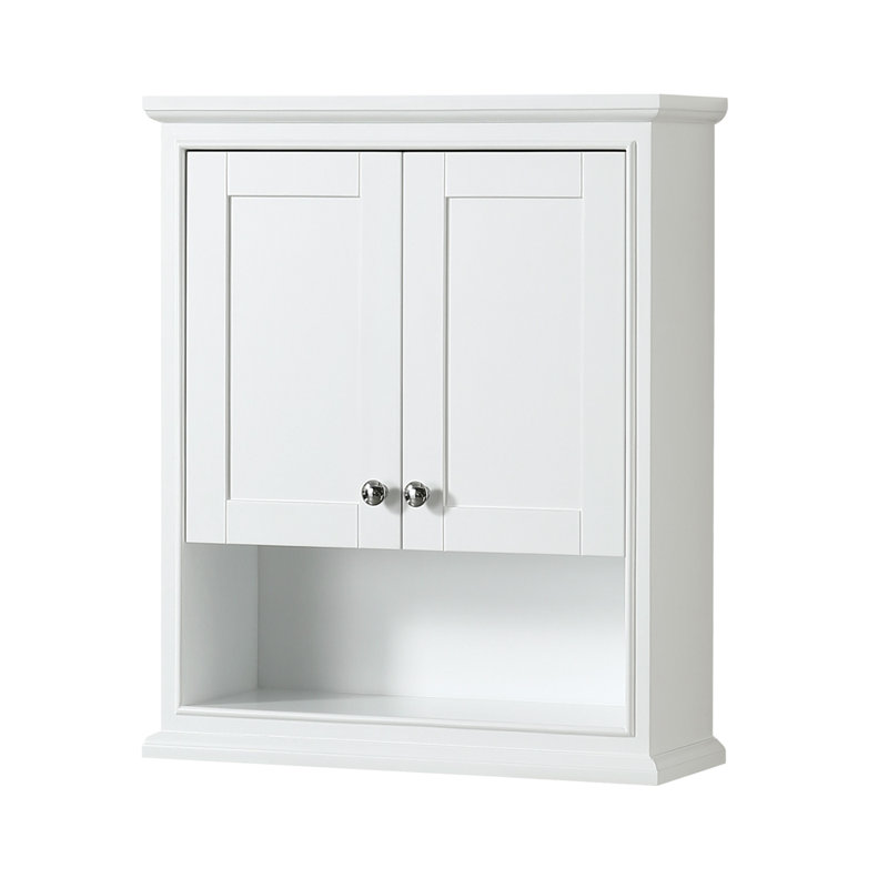 Deborah Bathroom Storage, White/Chrome