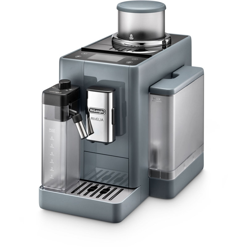 De'Longhi Fully Automatic Espresso Machine with Built-In Coffee Grinder in Gray, Gray