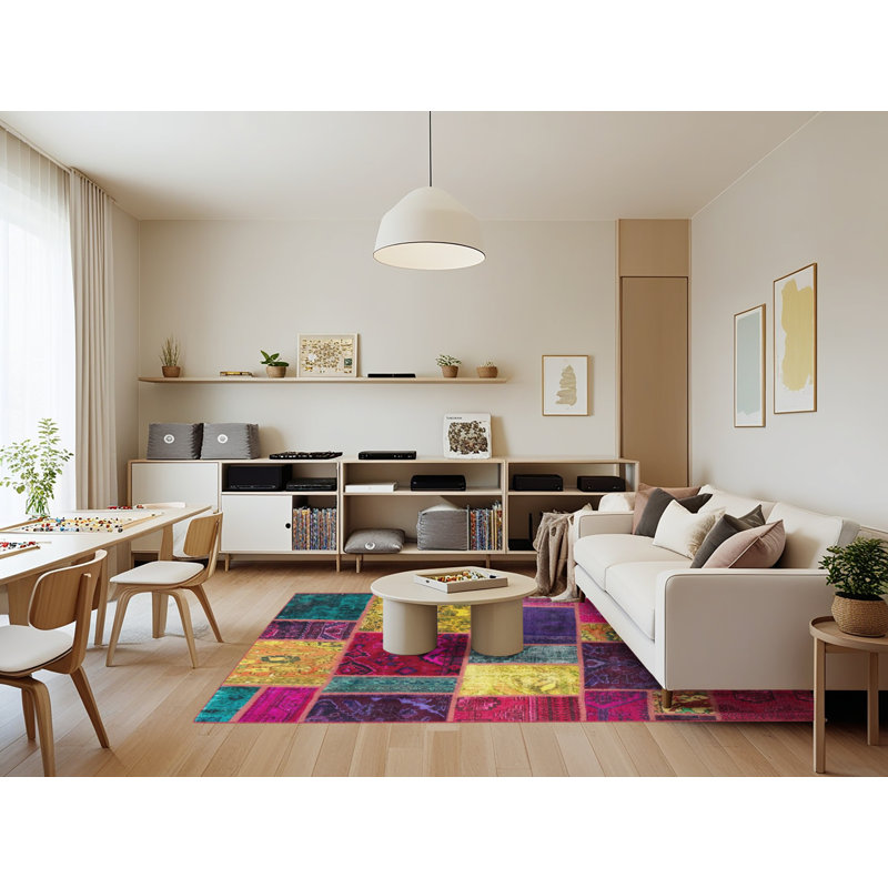 Tapis abstrait moderne 2079, Rectangle 7 pi x 9 pi