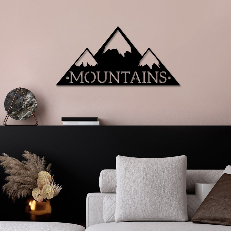 Decorative Metal Wall Accessory, Black, 24.4 x 11.8 inches | 100% Metal, Thickness: 0.06 inches | Lightweight at 1.4 lbs, Stylish and Durable Design, Perfect for Home Decor, Office, or Gallery Display