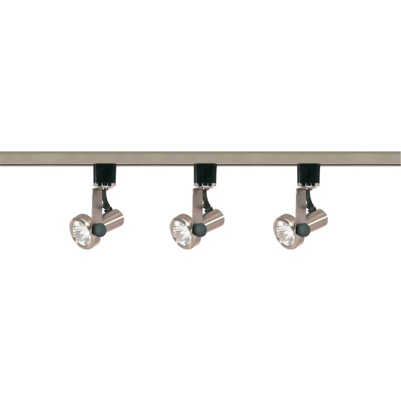 48'' 3 -Light Track Track Kit with Dimmable and Adjustable Head, Brushed Nickel