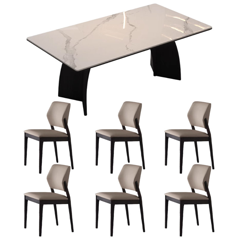 Ensemble de table de salle à manger Beautiful Atmosphere Rock, H 29,52 po x L 70,86 po x l 31,49 po