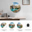 "Mountain Lake", horloge murale en verre-416174468