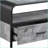 TV Furniture: Modern Concrete Gray &amp; Black TV Stand with Storage | Fits Up to 42” TVs | Gray | Metal,Synthetic Wood