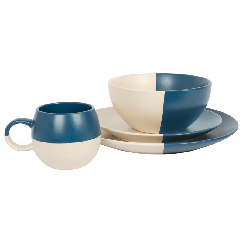 Nicola Spring Stoneware Dinnerware, Blue