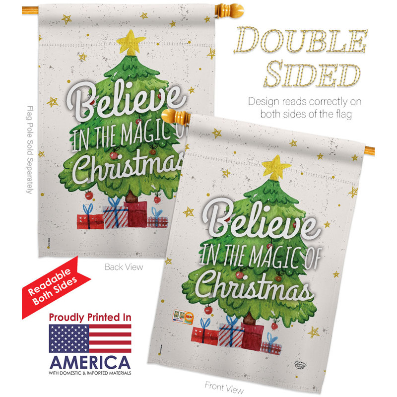 Drapeau de maison 40 po x 28 po Magic of Christmas
