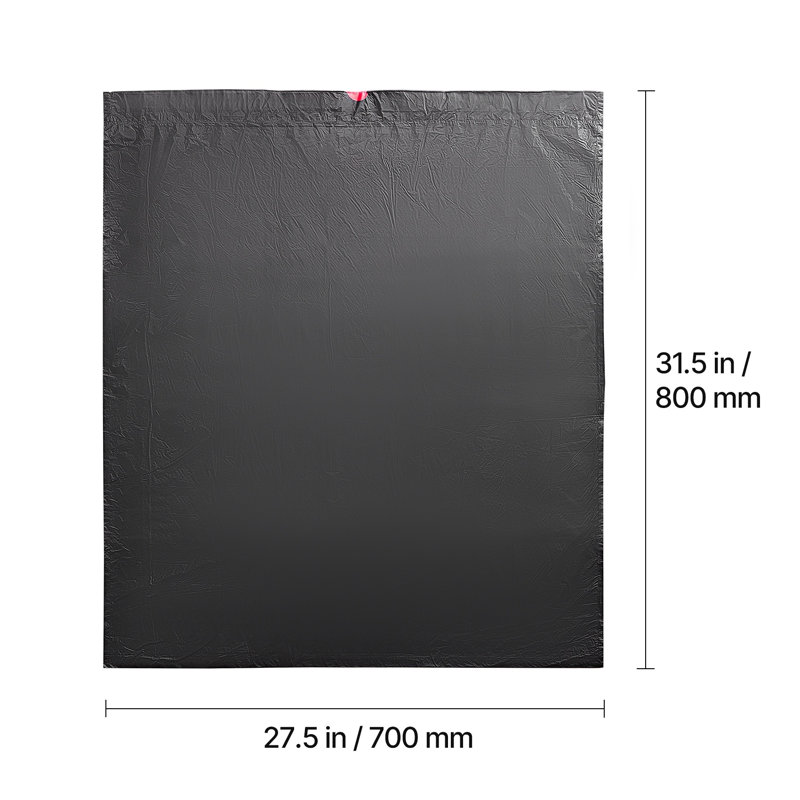 30-Gallon Drawstring Trash Bags, 50-Count Tall Kitchen Garbage Bags, Extra Thick 0.98 Mil Plastic Waste Bags for Home, Office, and RV (Black)